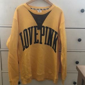 VS Pink Mesh Crew Neck